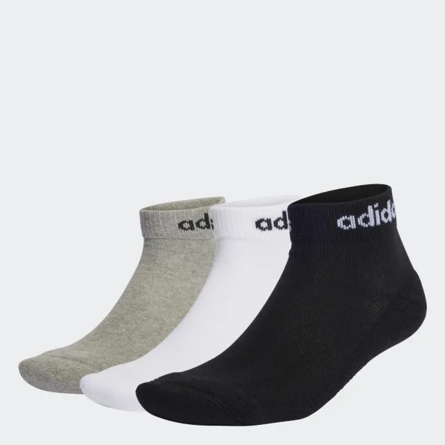 adidas Linear Ankle Cushioned Socks 3 Pairs Juniors