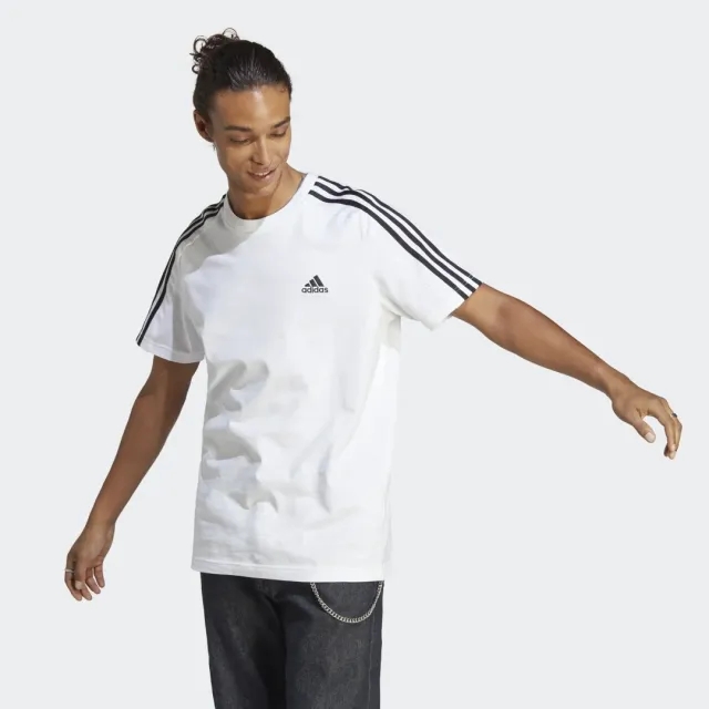 Manchester United x adidas Essentials Single Jersey 3-Stripes T-Shirt White