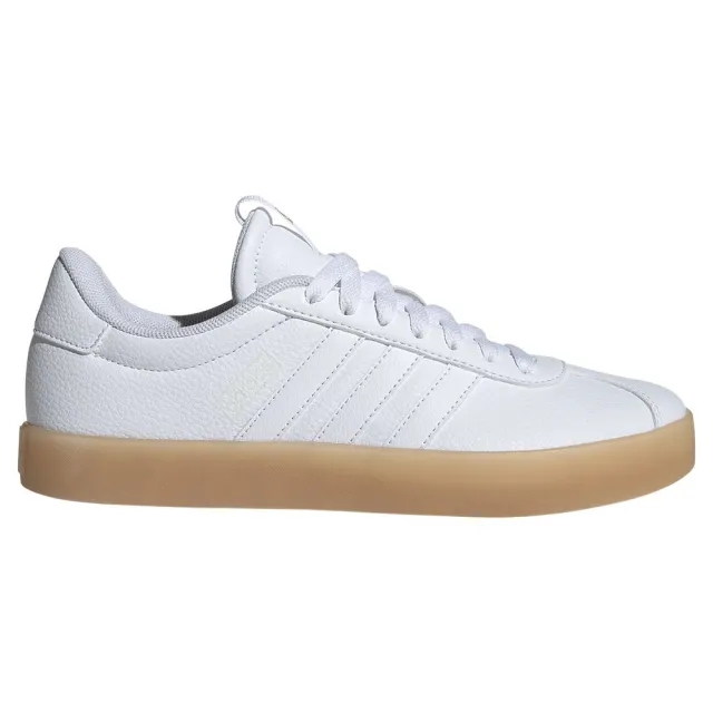 adidas vl court 3.0 trainers in white & brown