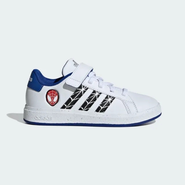 adidas Kids' Grand Court X Marvel Graphic Low Cut Trainers, White/Black