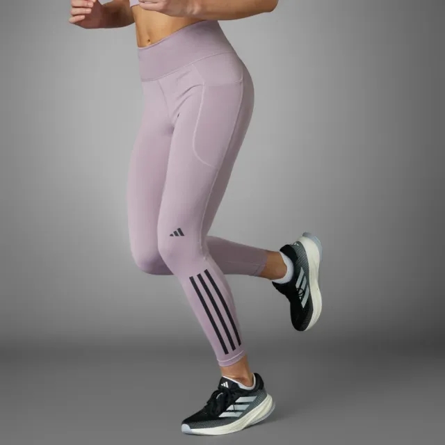Adidas Dailyrun 3 Stripes 7/8 Leggings  - White
