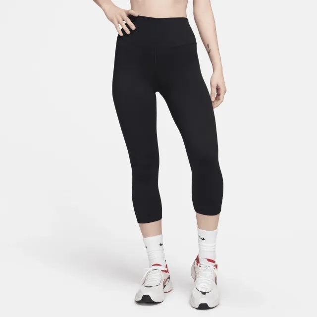Nike One Women's High-Waisted Crop Leggings - Black - Polyester/Elastane