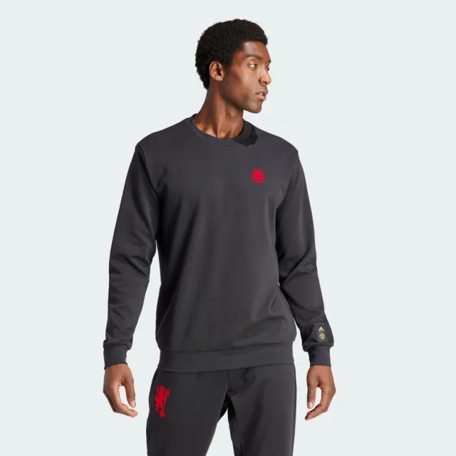 adidas - Manchester United Cultural Story Crew Black Sweatshirt Official 2023 / 24