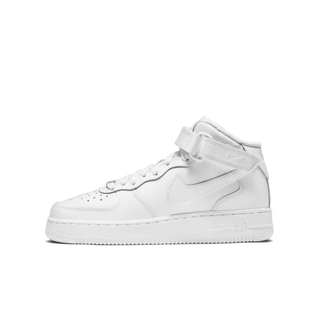 Nike white air force 1 mid Youth trainers
