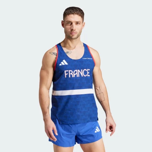 adidas Team France Vest - Semi Lucid Blue - Mens