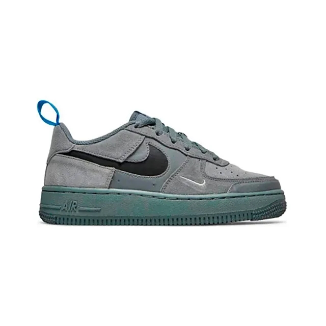 Nike Nike Air Force 1 Low Cut Out Swoosh Smoke Grey GS