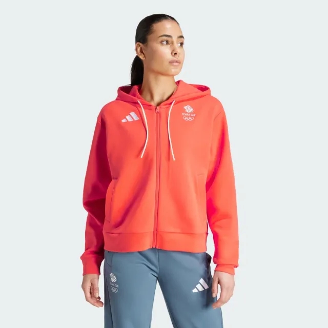 adidas Team GB Village Hoodie Womens - Red
