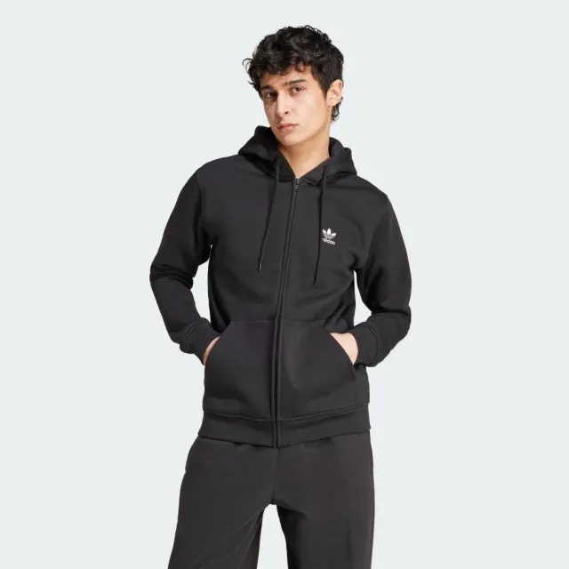 adidas Originals Men Trefoil Essentials Full Zip Hoodie