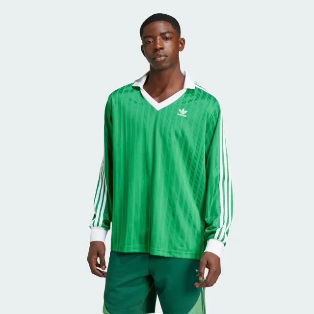 adidas Originals Adidas Men's Pique Long Sleeve Green