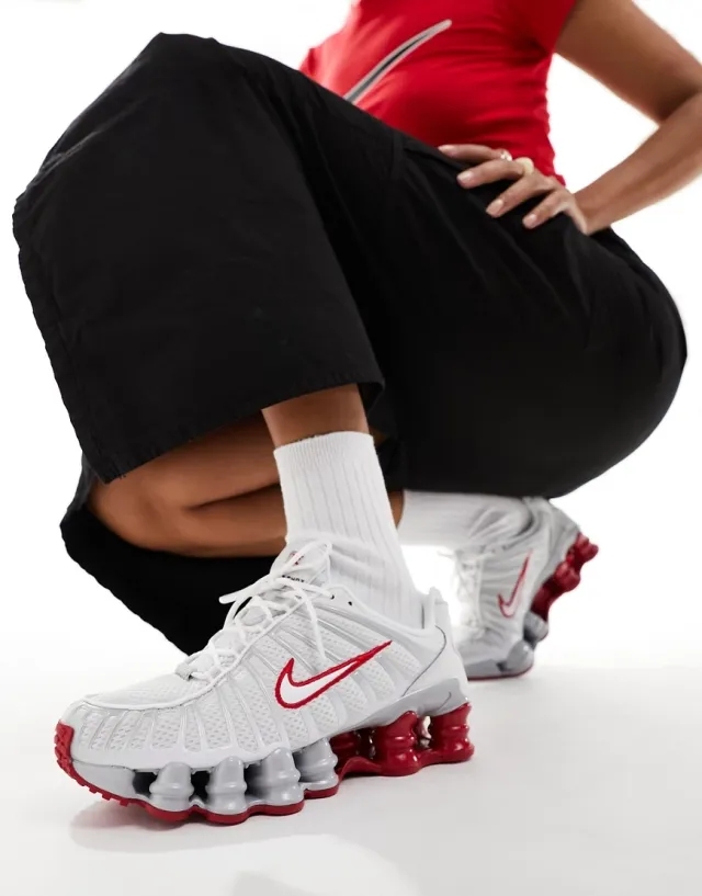 Nike Womens Shox TL Trainer - White - Size 3 - White