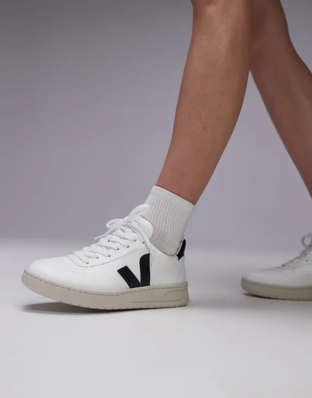 Sneakers Veja V-10 Leather Extra-White Black Eur 45