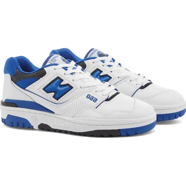 New Balance Unisex 550 in White/Blue Leather