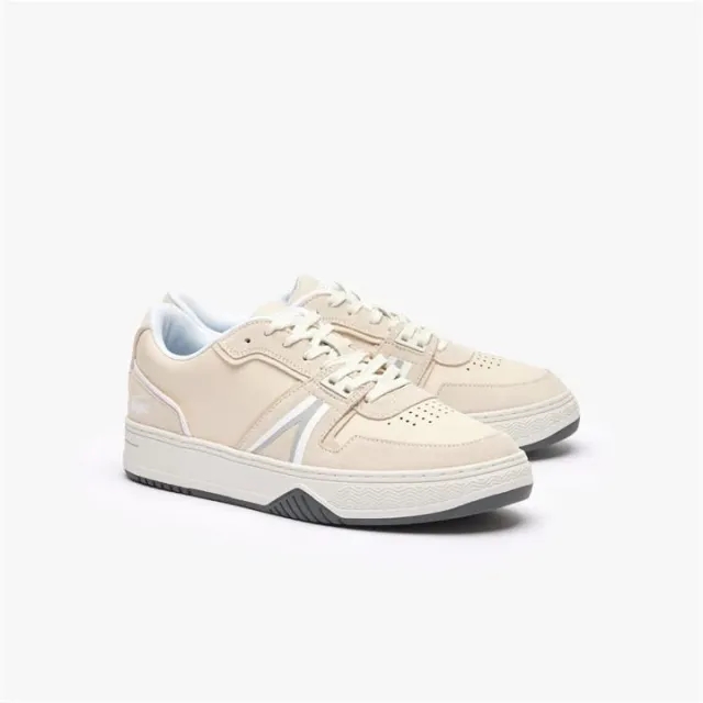 Lacoste Men's L001 Leather Sneakers - Off White & Grey