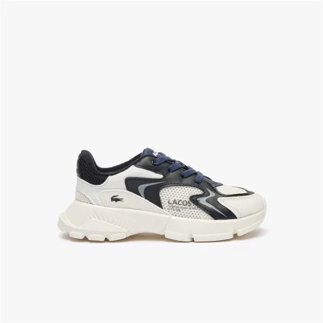 Lacoste Infants' L003 Neo Textile Trainers - White / Black