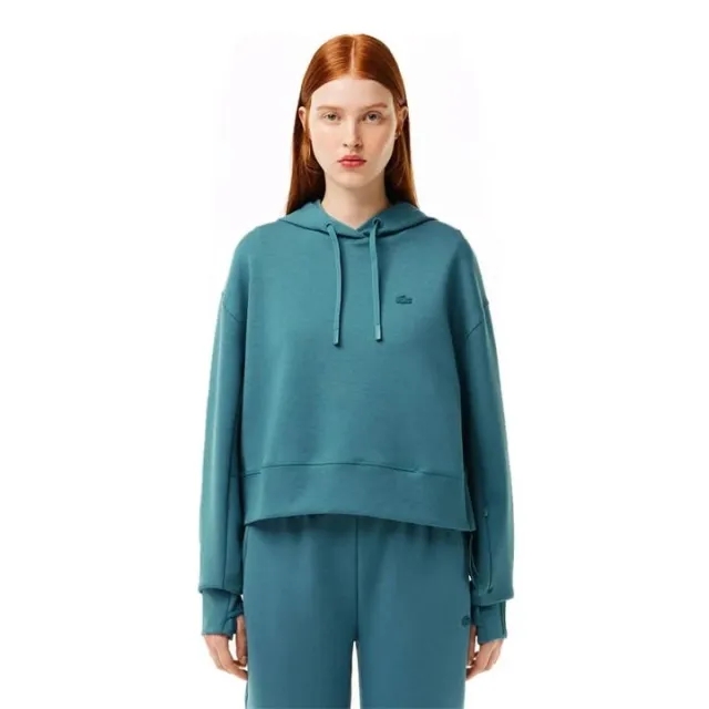 Lacoste Short Cut Cotton Hoodie - Hydro Blue