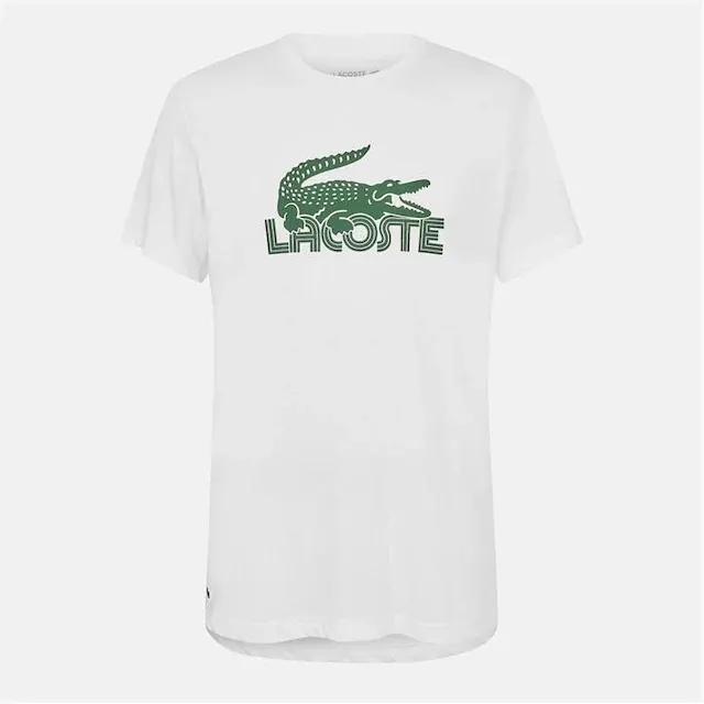 Lacoste Ultra Dry Cotton Sport T-shirt - White / Green