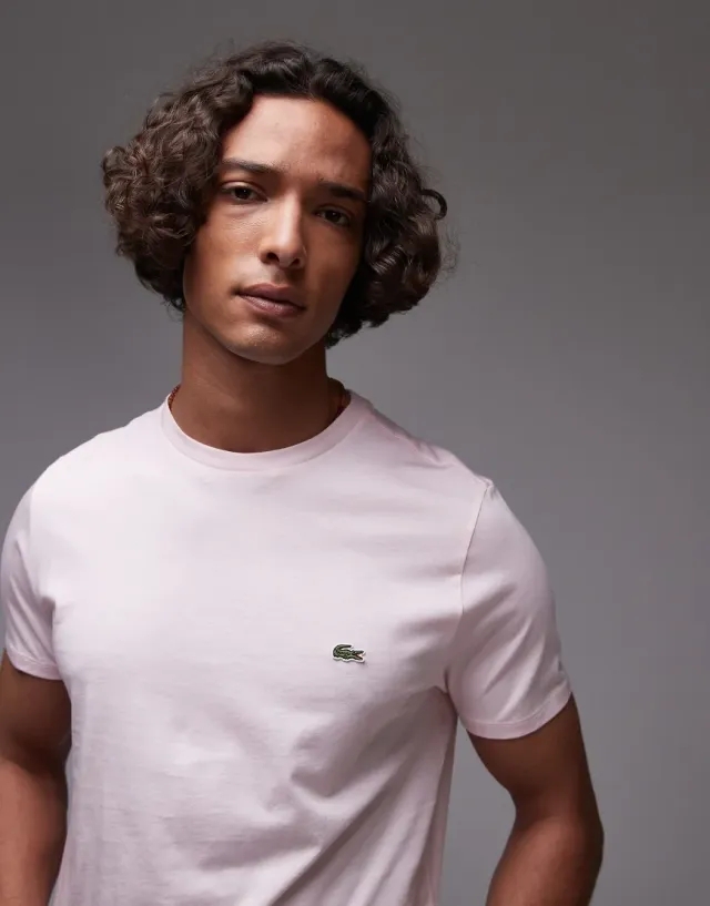 Lacoste Lightweight Cotton Pima T-shirt - Light Pink