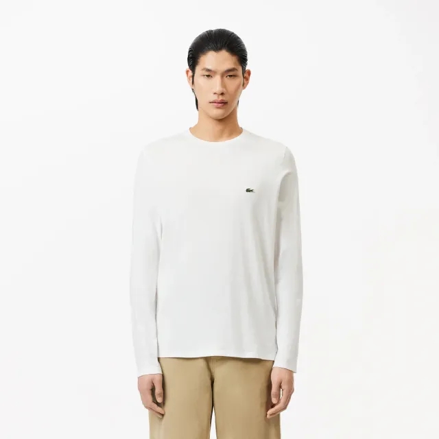 Lacoste Long Sleeved Cotton Pima T-shirt - White