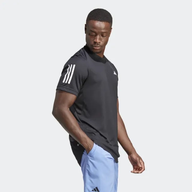 Adidas Club 3-Stripes Tennis T-Shirt In White