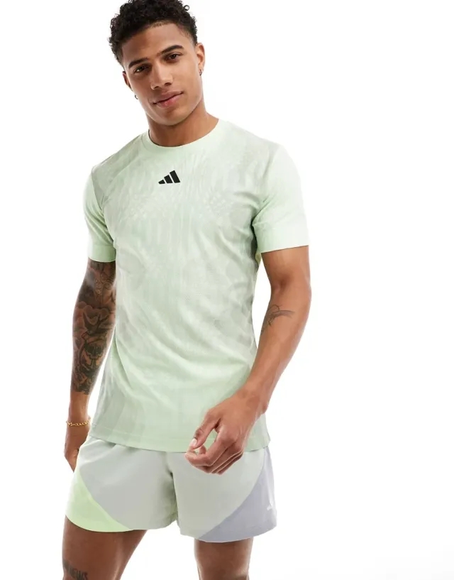 Adidas Tennis Airchill Pro Freelift T-Shirt In Green