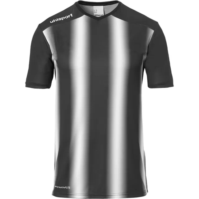 Uhlsport Stripe 2.0 Short Sleeve T-shirt  - White,Black