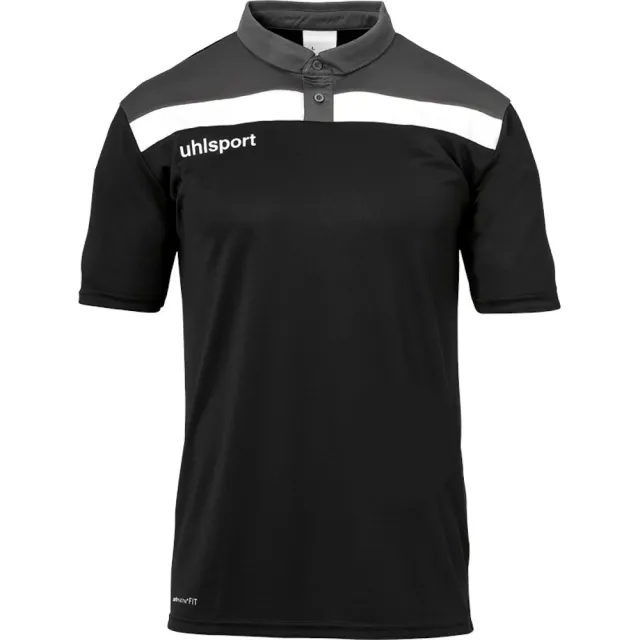 Uhlsport Offense 23 Short Sleeve Polo  - Black
