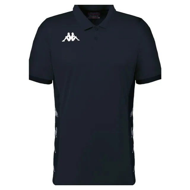 Kappa Deggiano Short Sleeve Polo  - Black,Grey