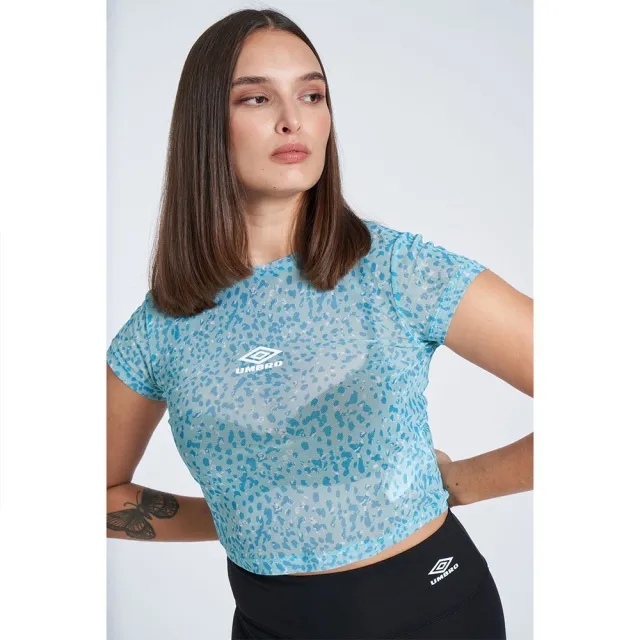 Umbro Mesh Crop Short Sleeve T-shirt  - Pink