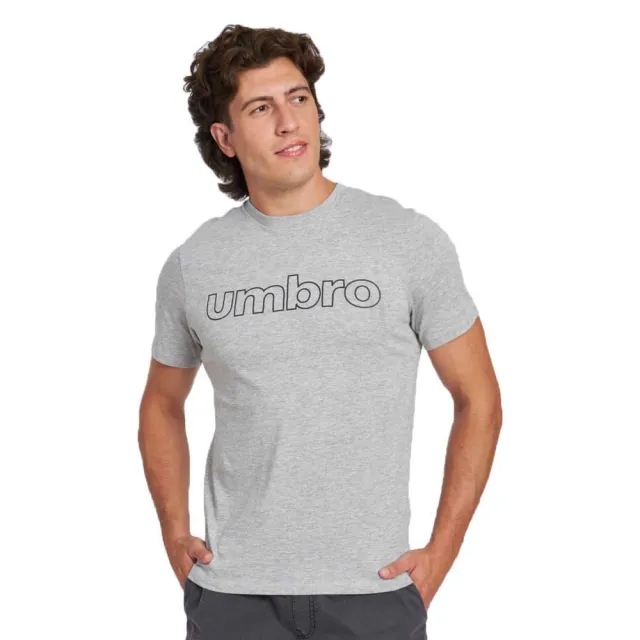 Umbro Linear Logo Graphic Short Sleeve T-shirt  - Grey