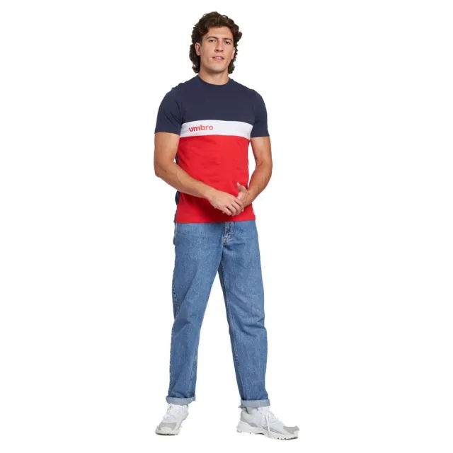 Umbro Sportswear Short Sleeve T-shirt  - Red,Blue