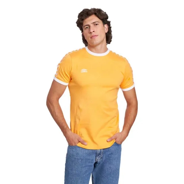 Umbro Taped Ringer Short Sleeve T-shirt  - Yellow