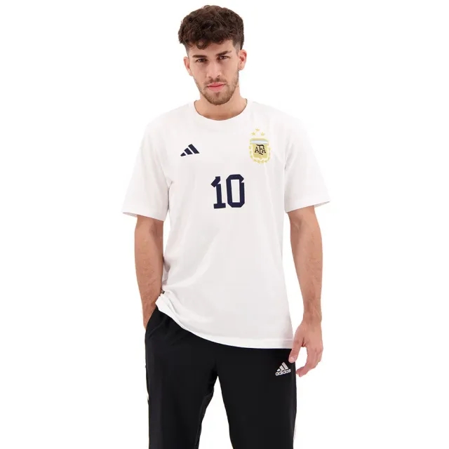 Adidas Messi 10 Gfx Short Sleeve T-shirt  - White
