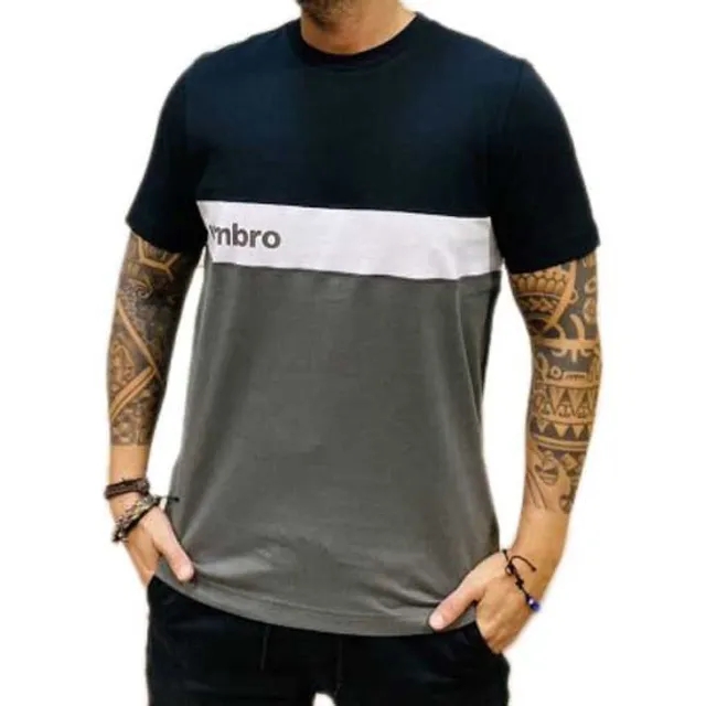 Umbro Sportswear Short Sleeve T-shirt  - Blue,Grey