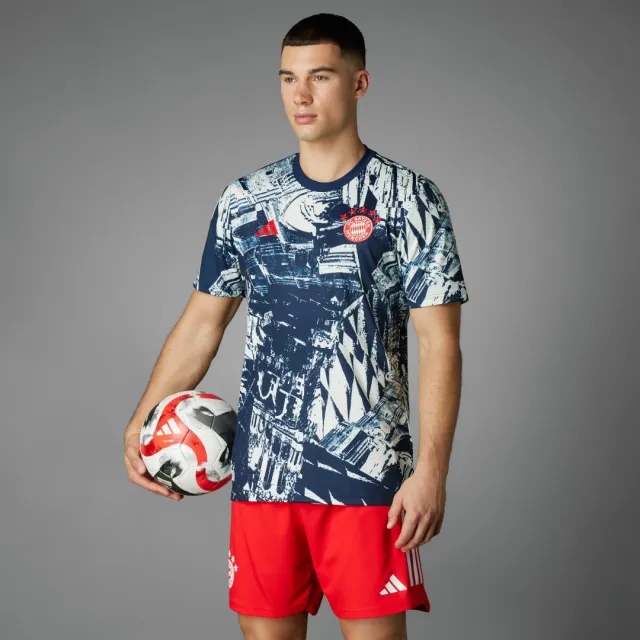 adidas Bayern Munich Mens SS Pre-Match Home Shirt 2023/24