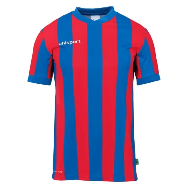 Uhlsport Retro Stripe Short Sleeve T-shirt  - Red,Blue