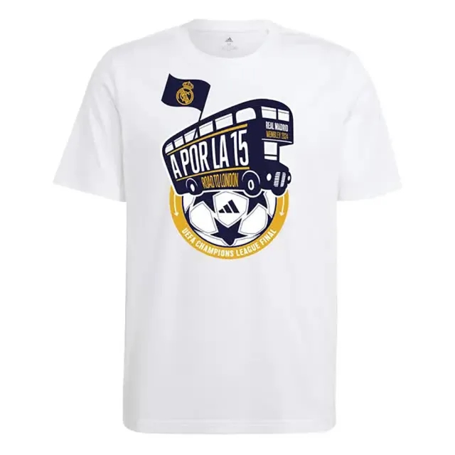 Adidas Real Madrid Road To Ucl Short Sleeve T-shirt  - White