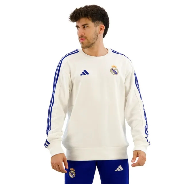 Real Madrid DNA Sweat Top (White) 2024-2025 Men's Polyester Made By: Adidas