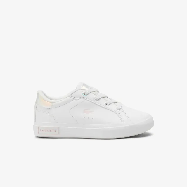 Lacoste Infants' Powercourt Trainers - White & Light Pink