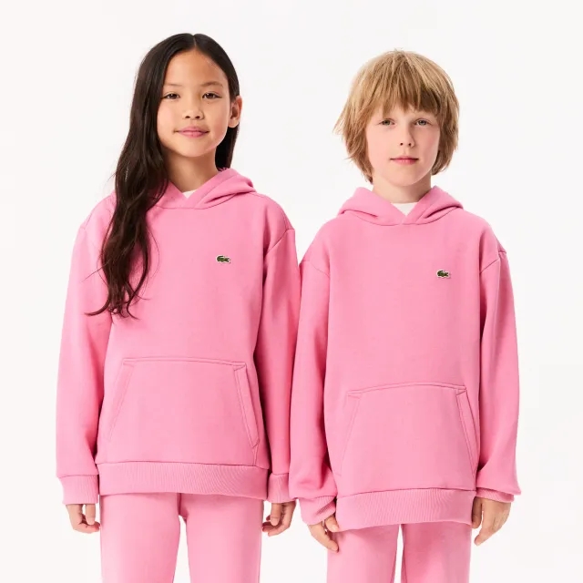 Lacoste Kangaroo Pocket Fleece Hoodie - Reseda Pink