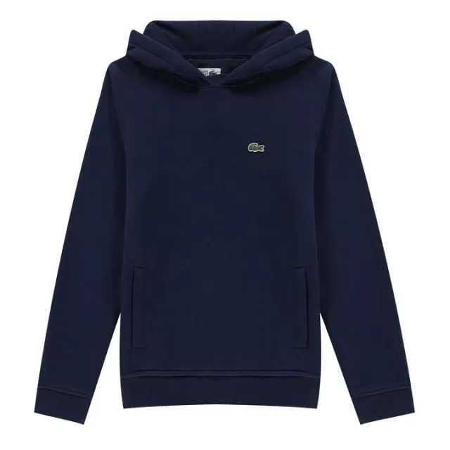 Lacoste Kangaroo Pocket Fleece Hoodie - Midnight Blue