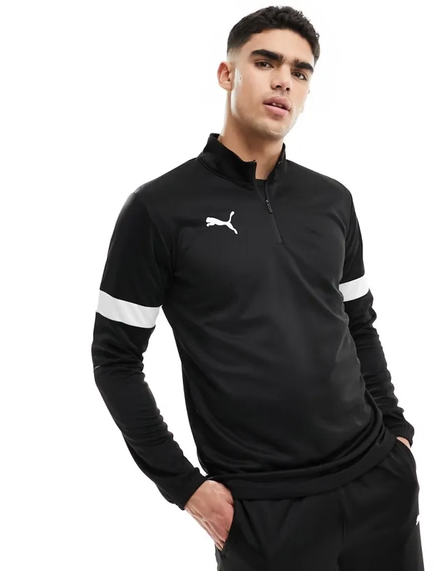 Puma  INDIVIDUALRISE ZIP TOP  men's Sweatshirt in Black