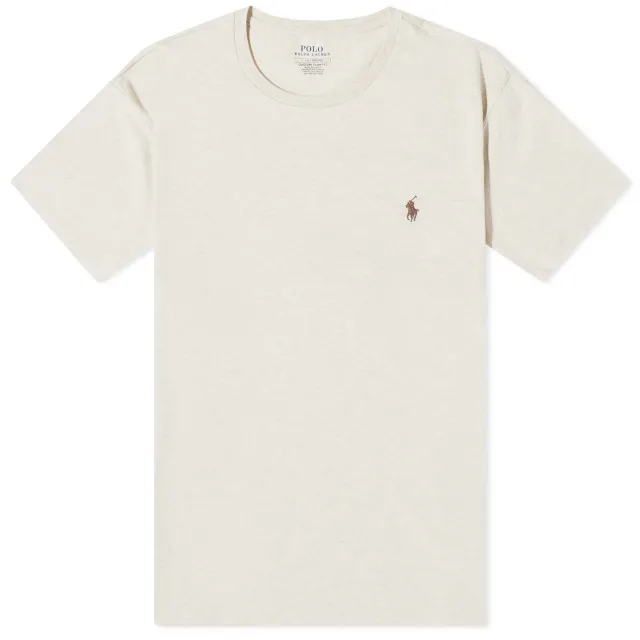 Polo Ralph Lauren Icon Logo T-Shirt In Beige Marl-Neutral