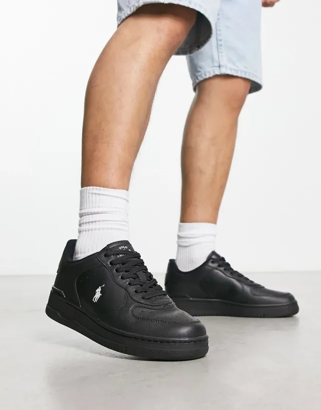 Polo Ralph Lauren Masters Court Trainer - Black - Size 5 - Black