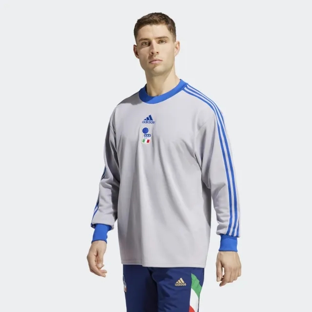 Adidas Football Italy Icons Goalkeeper T-Shirt In Grey