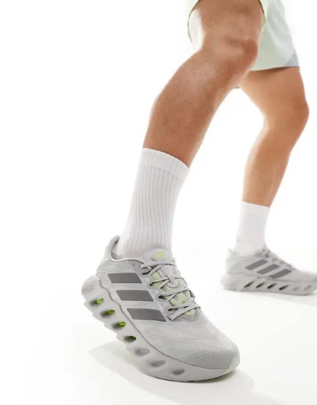 Adidas Running Switch Fwd 2 Trainers In White And Green-Grey