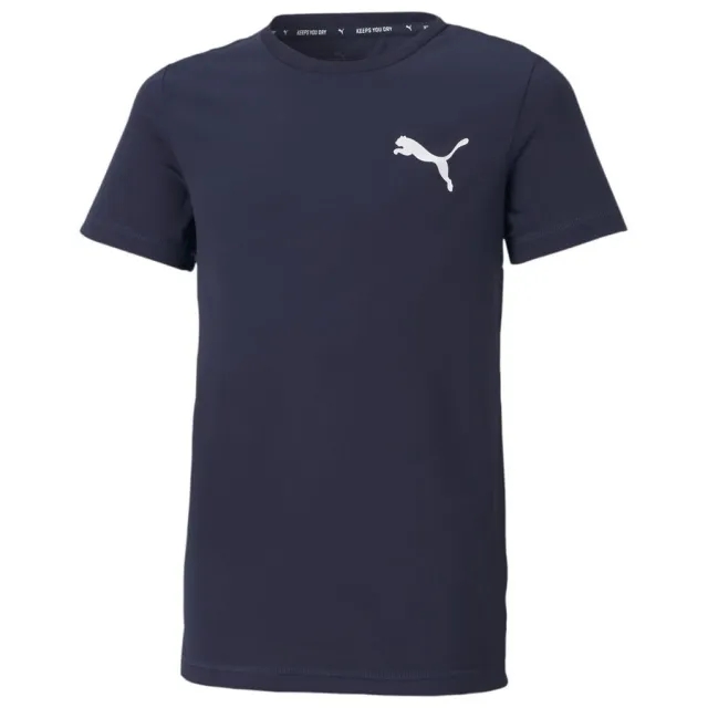 Puma Childrens Unisex Active Small Logo Youth Tee - Blue