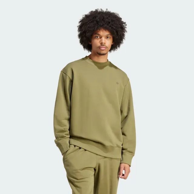 Adidas Originals Adicolor Contempo Crew French Terry Sweatshirt In Green