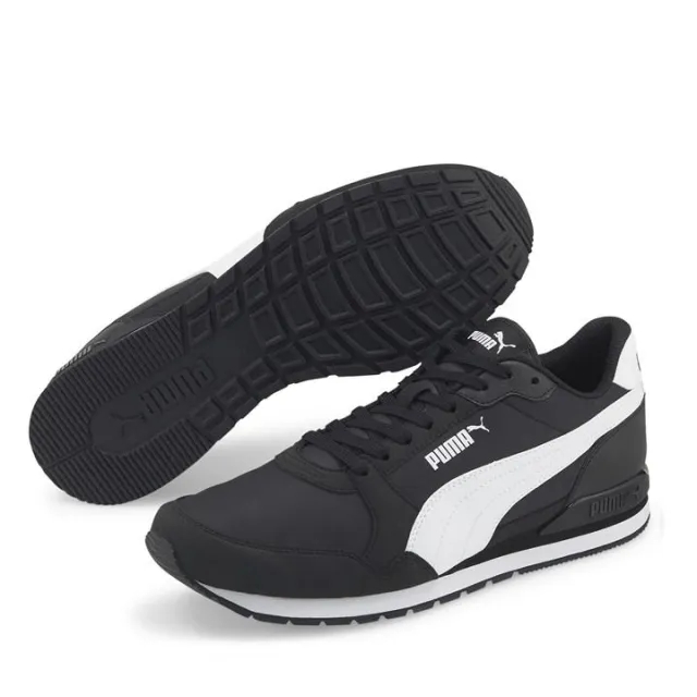 Puma Mens ST Runner V3 Nylon Trainers Black/White