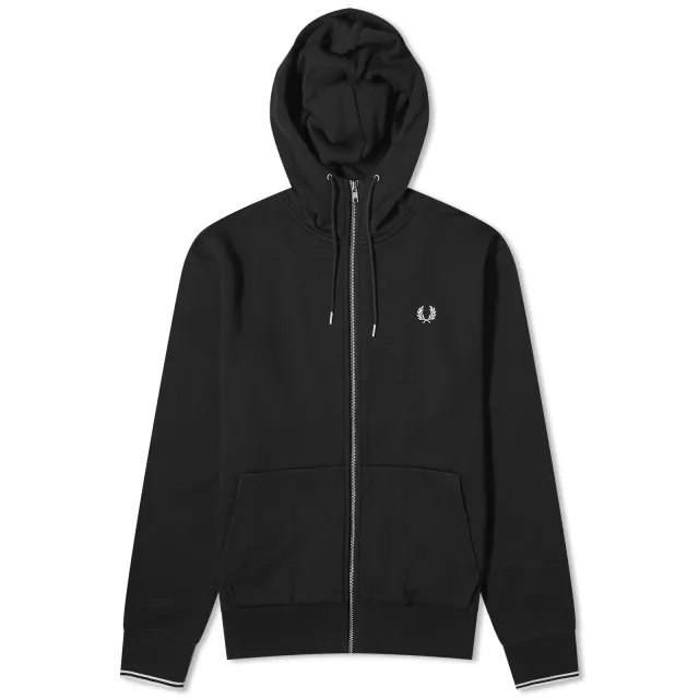 Fred Perry HOODED ZIP THROUGH SWEATSHIRT