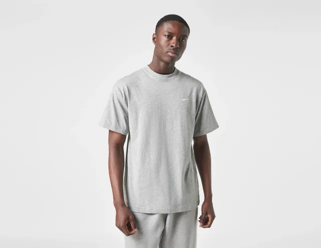 T-Shirt Nikelab Nrg Soloswoosh Tee Dk Grey Heather/ White Xs
